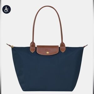 Longchamp navy tote bag